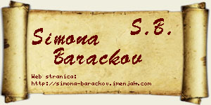 Simona Baračkov vizit kartica